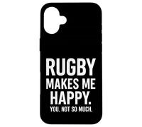 Il rugby mi rende felice, non così tanto. Custodia per iPhone 16 Plus