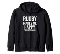 Il Rugby Mi Rende Felice, Non così Tanto. Felpa con Cappuccio