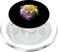 Il Ruggente Potere Dell'orgoglio Leonino Non Binario Enby PopSockets PopGrip per MagSafe