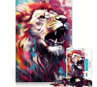 Il ruggito del re per adulti, puzzle da 1000 pezzi, puro gioco di logica, momento di pace, taglio netto, regalo sentito 38x26cm