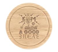 Il Rum È Sempre Una Buona Idea Tagliere Rotondo Per Formaggio Divertente