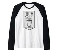 Il Rum Potrebbe Non Essere la Risposta, ma Vale la Pena provare Maglia con Maniche Raglan