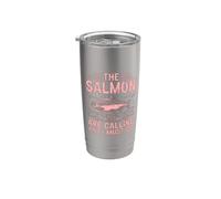 Il salmone sta chiamando e devo andare a pescare il salmone Bicchiere termico in acciaio inox doppia parete
