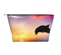 Il salto dei delfini, Borsa da toilette Borsa per trucco Borsa per cosmetici Borsa da toilette da viaggio portatile