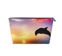 Il salto dei delfini, Borsa da toilette Borsa per trucco Borsa per cosmetici Borsa da toilette da viaggio portatile
