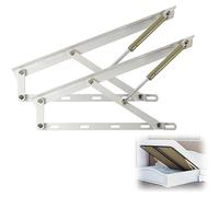 il salto dell'aria, Cerniera di sollevamento for letto pieghevole Meccanismo di sollevamento idraulico del letto Sollevatore a gas Supporto pneumatico Scatola di immagazzinaggio Letto(White,150cm)