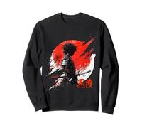 Il samurai nero nel guerriero giapponese Vaporwave retrò Felpa