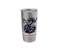 Il sangue vichingo scorre attraverso le mie vene Runic Dragon Axe Spada Bicchiere termico in acciaio inox doppia parete
