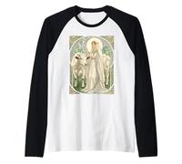 Il Santo Patrono dei Dairy Workers St Brigida Maglia con Maniche Raglan