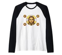 Il Santo Volto di Gesù Cristo - Icona ortodossa Maglia con Maniche Raglan