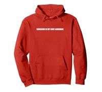 Il Sarcasmo è Il Mio linguaggio d'Amore Felpa con Cappuccio, Unisex per Adulti, Rosso, XL