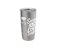 Il Sarcasmo è il Mio Linguaggio d'Amore Gatto Bicchiere termico in acciaio inox doppia parete