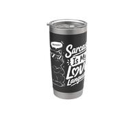 Il Sarcasmo è il Mio Linguaggio d'Amore Gatto Bicchiere termico in acciaio inox doppia parete