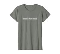 Il Sarcasmo è Il Mio linguaggio d'Amore Maglietta, Donna, Verde Militare mélange, 3XL