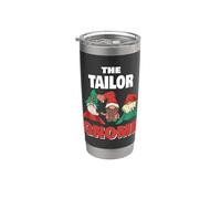 Il sarto gnomo divertente sarto Natale Bicchiere termico in acciaio inox doppia parete
