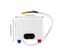 Il scaldabagno senza serbatoio per montaggio a parete da cucina toca il display a LED del pannello di controllo 5,5KW 30-55 ℃ Scaldabagno elettrico a riscaldamento rapido BIANCO