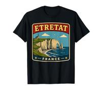 Il, scogliera, a, Etretat, Francia, Costa Francese, Escursionismo Maglietta