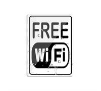 Il segno di plastica acrilico di Wifi libero Signlong durevole con il doppio ha parteggiato nastro 6X8 pollici