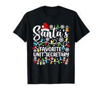 Il segretario dell'unità Preferito di Babbo Natale Divertente Maglietta