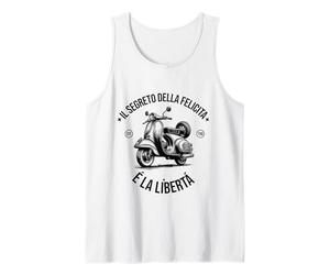 Il Segreto della Felicità È La libertà Vintage Scooter Canotta