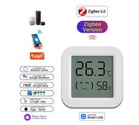 Il sensore di umidità della temperatura Tuya Zigbee per lo schermo LCD Smart Home funziona con l'APP Alexa Google Home Smart Life Tuya Smart Yandex