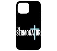 Il sermonatore Christian Predicatore Fede Humor Chiesa Custodia per iPhone 16 Pro Max