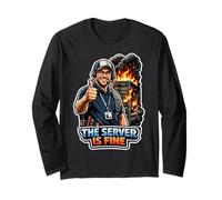Il Server va Bene Supporto IT Umorismo Maglia a Manica