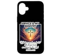 Il servizio cristiano è il mio ministero al servizio degli altri Gesù Cristo Custodia per iPhone 16 Plus