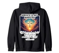 Il Servizio Cristiano è Il Mio Ministero al Servizio degli Altri Gesù Cristo Felpa con Cappuccio