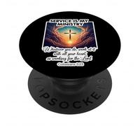 Il servizio cristiano è il mio ministero al servizio degli altri Gesù Cristo PopSockets PopGrip Adesivo