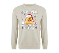 Il sesso è bello Ma il Natale è più spesso cane Bulldog | Natale Natale Natale X-Mas Maglione, pietra naturale, M