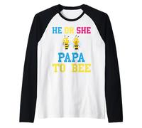 Il sesso rivela che lui o lei sarà papà - Baby Shower Party Maglia con Maniche Raglan