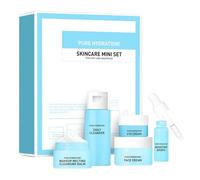 Il set coreano per la cura della pelle include una crema per gli occhi detergente giornaliero e una crema per il viso per stringere le gocce per diversi tipi di pelle idratanti per il viso