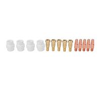 Il set di accessori per saldatura da 14 pezzi per saldatura Mig 24kd include supporto per punta da 0 mm e parti di ricambio per diffusore di gas (Binzel 24KD (1.0mm conductive tip))