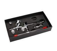 Il Set Di Aerografo Regolabile È Dotato Ugelli Da 0,3 Mm,2,5, Ago For Verniciatura E Pistola A Spruzzo For La Pulizia Artistica Risparmio sui costi(Black suit)