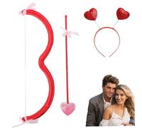 Il Set di Arco e Freccia di Cupido Include Un Arco Romantico da 15 Pollici Cupido Bow & Heart Head Head Abranto Gift di Costume Carino per Le Forniture per Feste di San Valentino, Style1Cupid e Arrow