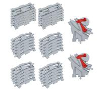 Il set di binari da 32 pezzi comprende binari dritti, binari curvi, cambio ferroviario e accessori, set di prolunghe per binari, binari ferroviari, treni urbani e accessori per treni