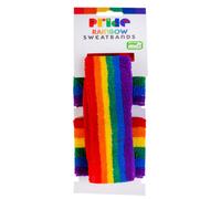 Il set di fasce per il sudore Rainbow Pride include due polsini per il sudore e