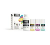 Il set di medium per colata opaca professionale Liquitex include 3 flaconi di vernice acrilica Soft Body da 2 once.
