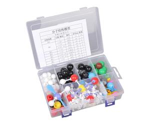 Il set di modelli molecolari in ABS da 207 pezzi include 79 atomi, 18 nuvole di elettroni, 110 connettori per l'apprendimento della biologia biologica