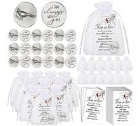 Il set di monete con segno di angelo cardinale commemorativo include gettone cardinale funebre tascabile con poesia e sacchetti in organza bianca per ciondoli a forma di angelo, regali di nozze