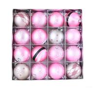 Il set di palline decorative abbaglianti include una confezione unica di 16 ornamenti natalizi colorati (rosa)