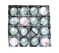 Il set di palline decorative abbaglianti include una confezione unica di 16 pezzi di ornamenti natalizi colorati (verde)