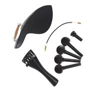 Il Set Di Parti Per Violino In Legno Di Ebano Nero 4/4 Include Mentoniera Cordiera Coda Budello 4 Piroli Principiante Accessori per Violino