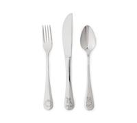 Il set di posate Little Wren di Royal Worcester Wrendale Designs è composto da un coltello, una forchetta e un cucchiaio, WN4394-XG