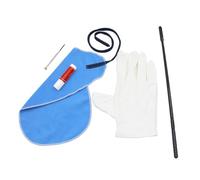 Il set di pulizia per flauto include panno per la pulizia, cacciavite per grasso e guanti per la pulizia degli strumenti a fiato