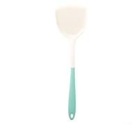 Il set di utensili da cucina in silicone include una spatola resistente al calore e un cucchiaio da zuppa per una facile preparazione dei pasti (bianco e verde)