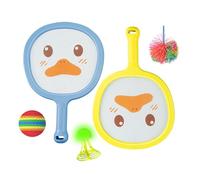 Il set multisport per bambini include racchette da tennis, volani e borsa per riporre le abilità in giardino e per costruire abilità in giardino, con manico in schiuma e racchette da tennis