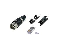 Il set NE8MC6-MO include un supporto per spina del cavo che offre un robusto guscio in metallo con sistema di bloccaggio Push-Pull