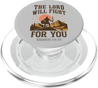 Il Signore combatterà per te - Esodo 14:14 Retro PopSockets PopGrip per MagSafe